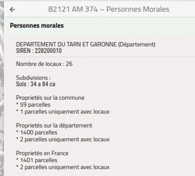 Propriétés des personnes morales geofoncier