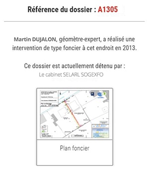 Document foncier du géometre-expert