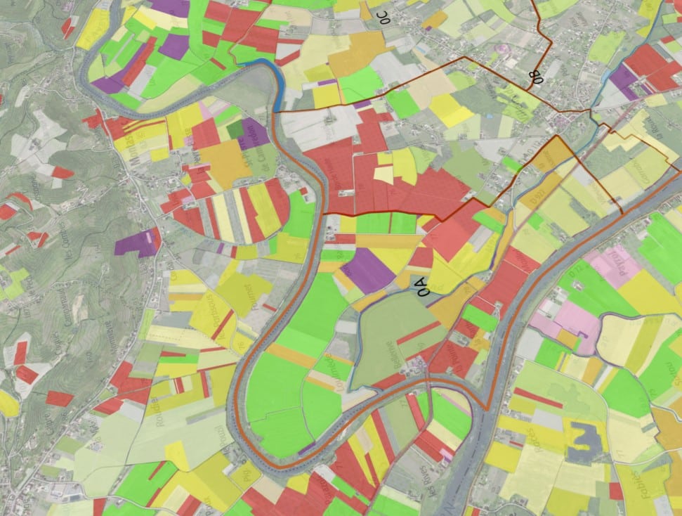 Registre parcellaire graphique pour exploitation agricole