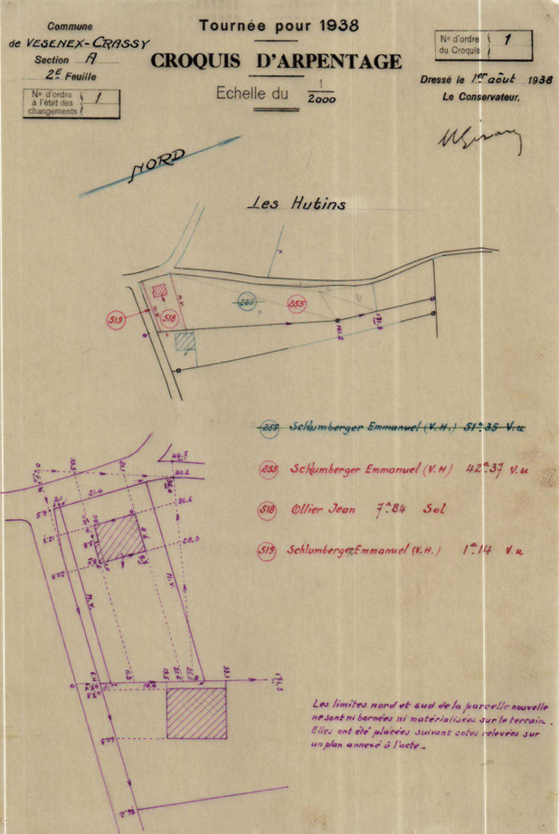 croquis d'arpentage