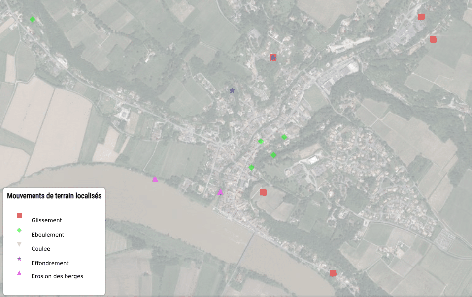Base de Données Mouvements de terrain (BDMvt) sur GéofoncierExpert