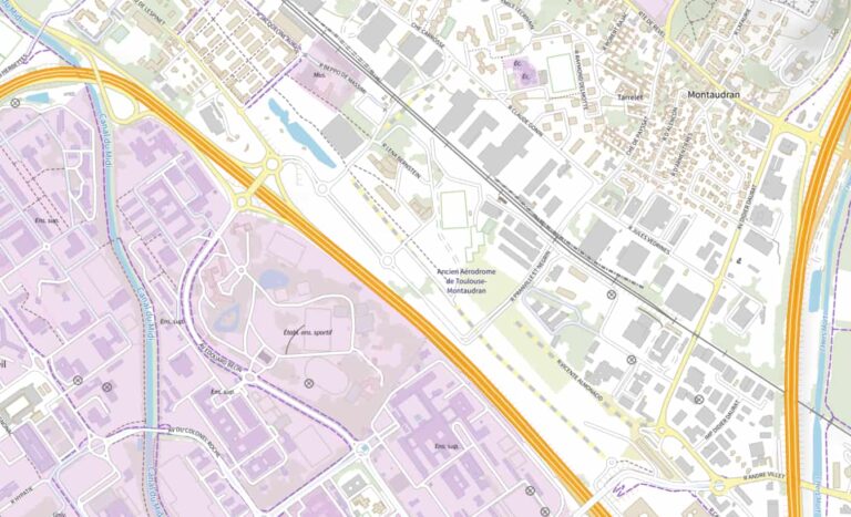 Comparaison entre fond de plan actuel et la version IGN v2 sur Toulouse