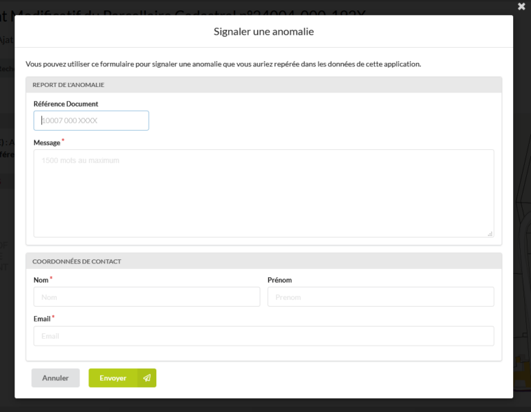 Signalement d’anomalies