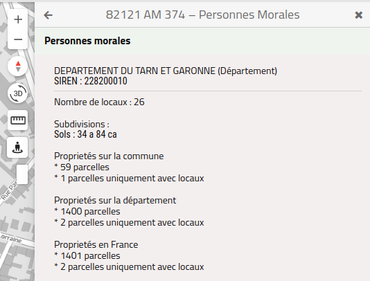 Onglet personnes morales